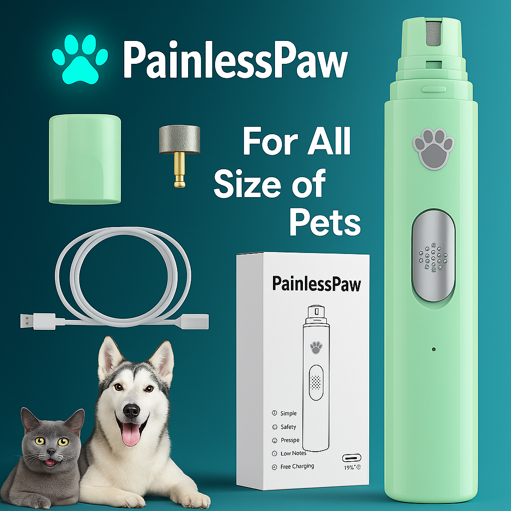 Electric Dog Nail Grinder Pet Nail Clipper USB Rechargeable Pet Nail Trimmers Painless with Polisher Wheel for Small/Large Pets